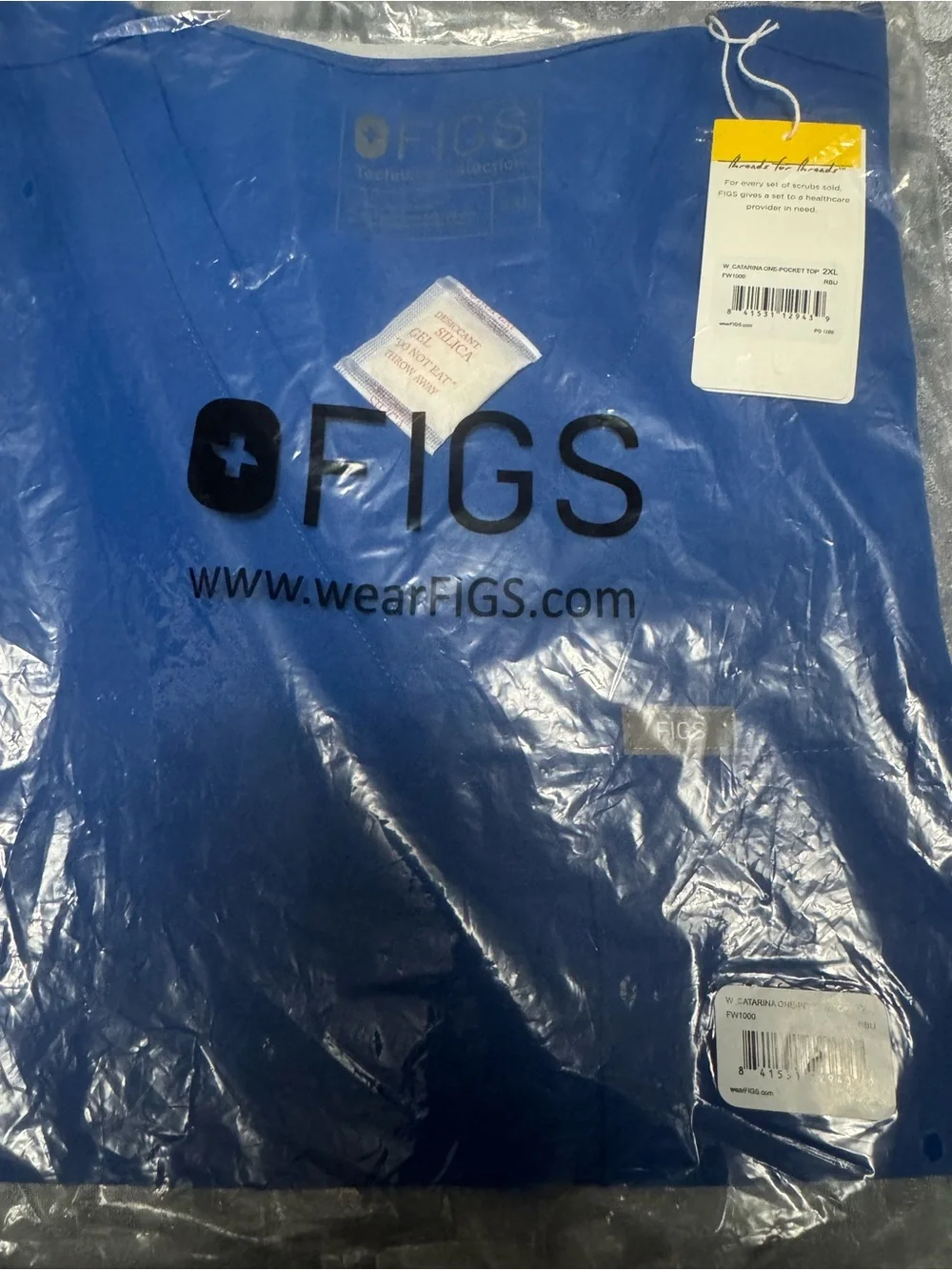 Figs Women’s V-Neck Scrub Top in Royal Blue